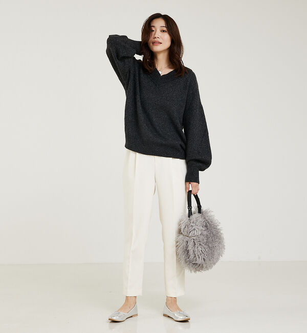 abahouse mavie「ふわふわウール2WAYラメニット」|ニット・セーター|