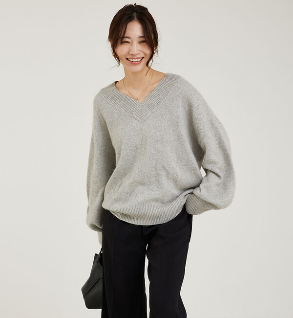 abahouse mavie「ふわふわウール2WAYラメニット」|ニット・セーター|