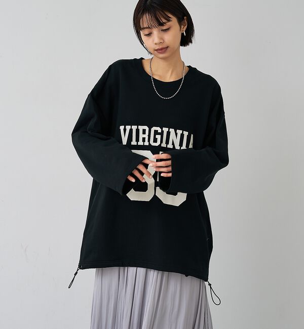 abahouse mavie「裏毛ドロストロゴプルオーバー」|スウェット・ジャージ|