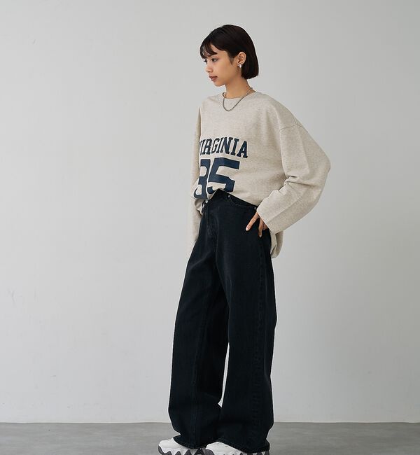 abahouse mavie「裏毛ドロストロゴプルオーバー」|スウェット・ジャージ|