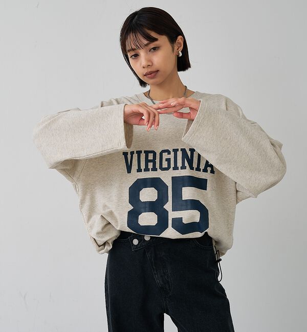 abahouse mavie「裏毛ドロストロゴプルオーバー」|スウェット・ジャージ|