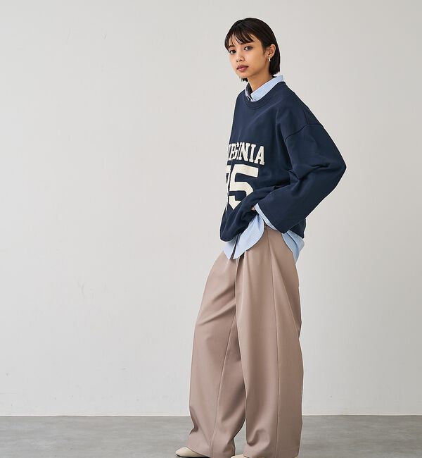 abahouse mavie「裏毛ドロストロゴプルオーバー」|スウェット・ジャージ|