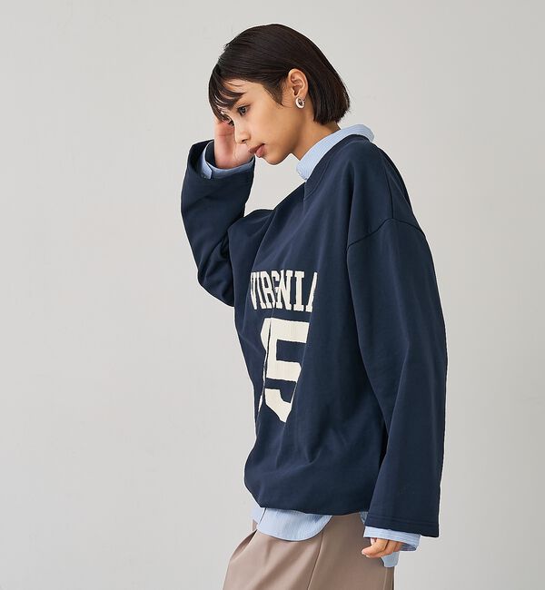 abahouse mavie「裏毛ドロストロゴプルオーバー」|スウェット・ジャージ|