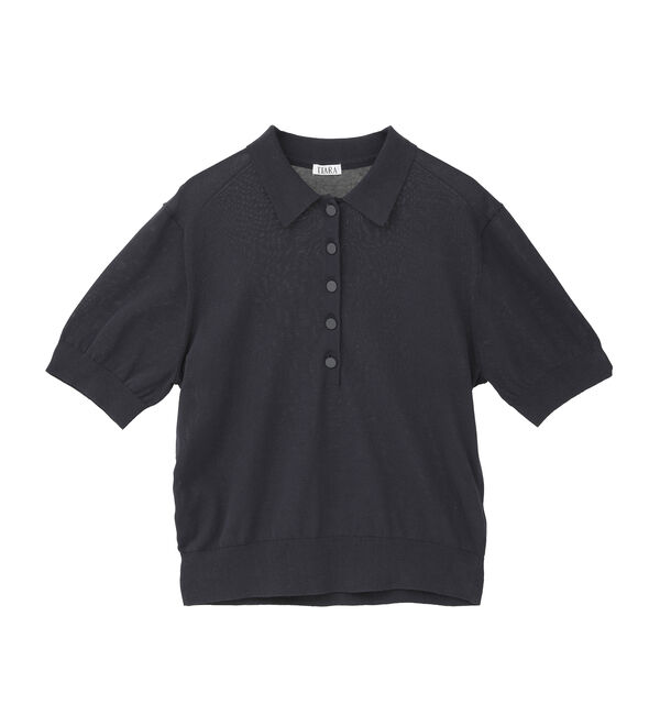 TIARA「ポロニットプルオーバー」|ニット・セーター|ネイビー