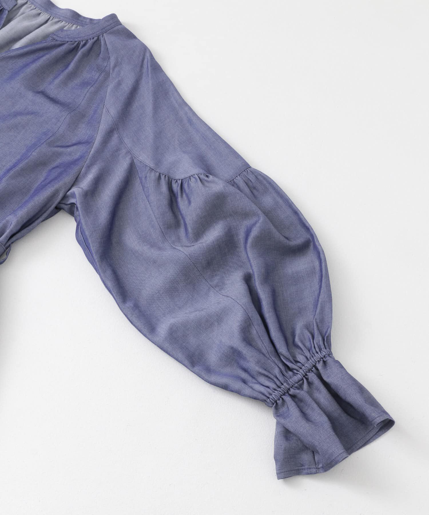 URBAN RESEARCH ROSSO「デニムライクギャザーワンピース」|ワンピース|