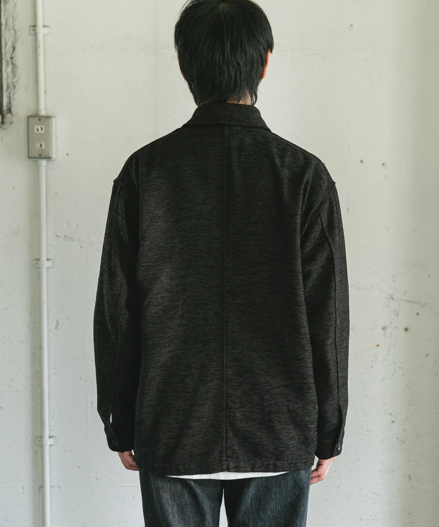 URBAN RESEARCH DOORS「モールシャツジャケット」|ノーカラーコート|