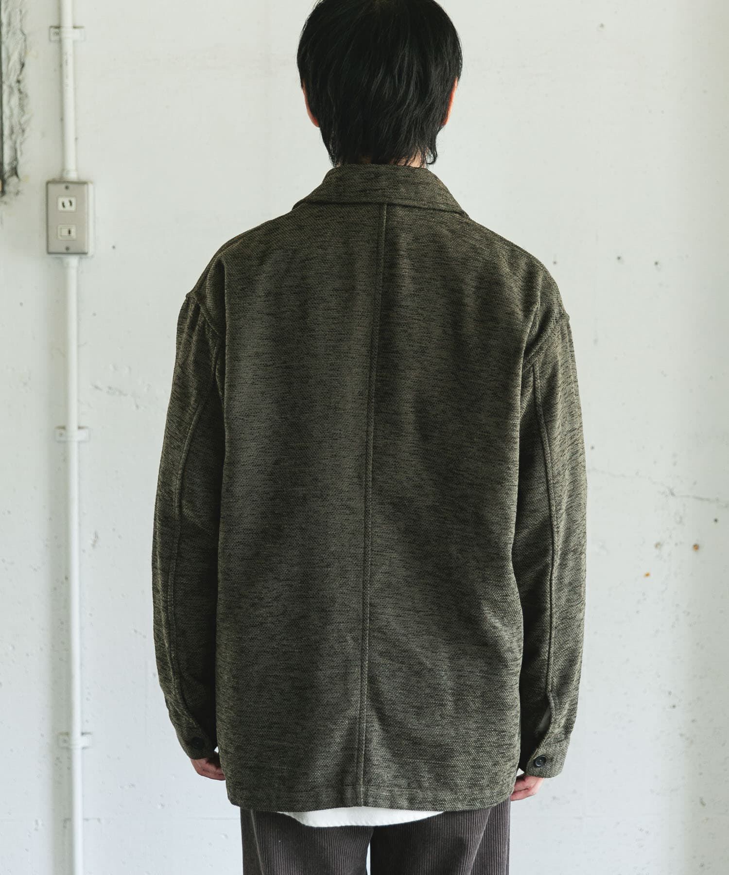 URBAN RESEARCH DOORS「モールシャツジャケット」|ノーカラーコート|