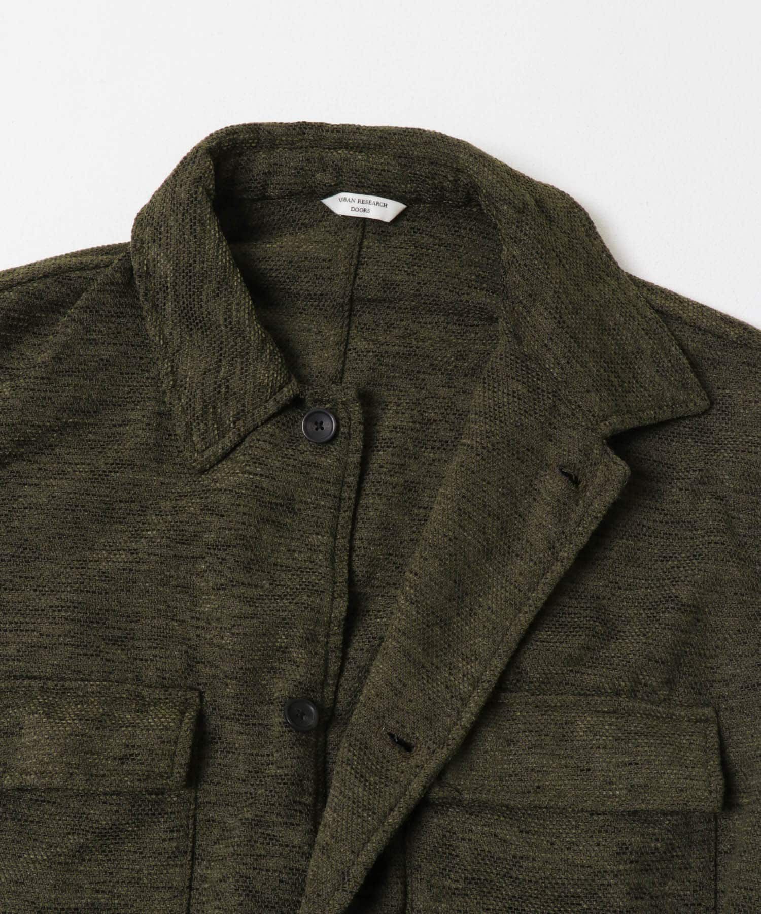 URBAN RESEARCH DOORS「モールシャツジャケット」|ノーカラーコート|