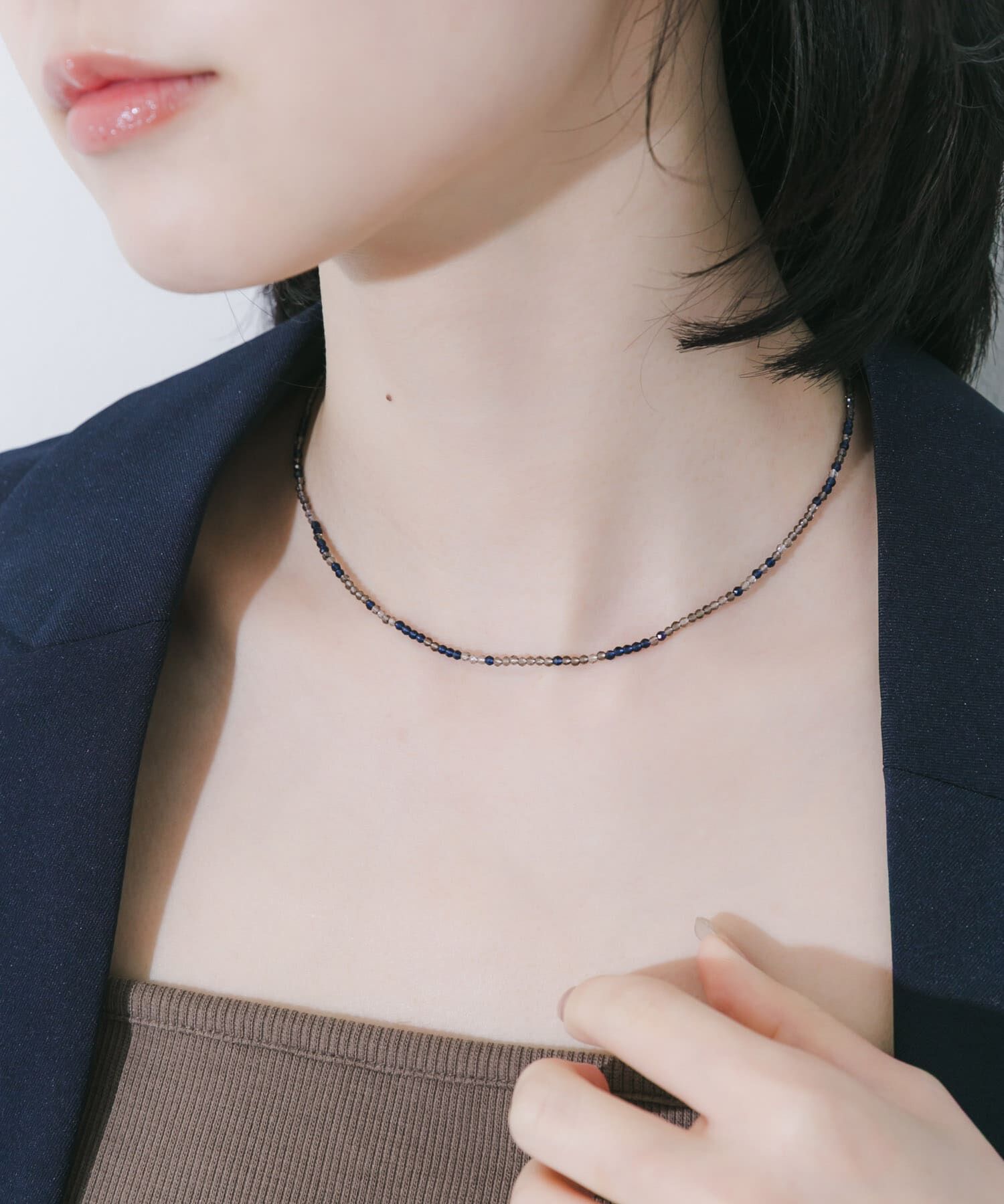 SMELLY「ステンレスランダムカラービーズネックレス」|ネックレス|