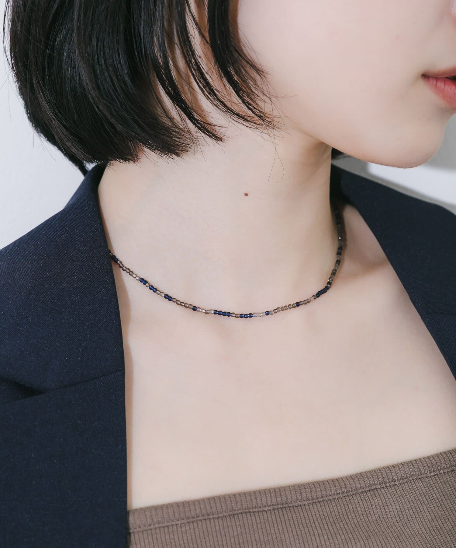 SMELLY「ステンレスランダムカラービーズネックレス」|ネックレス|