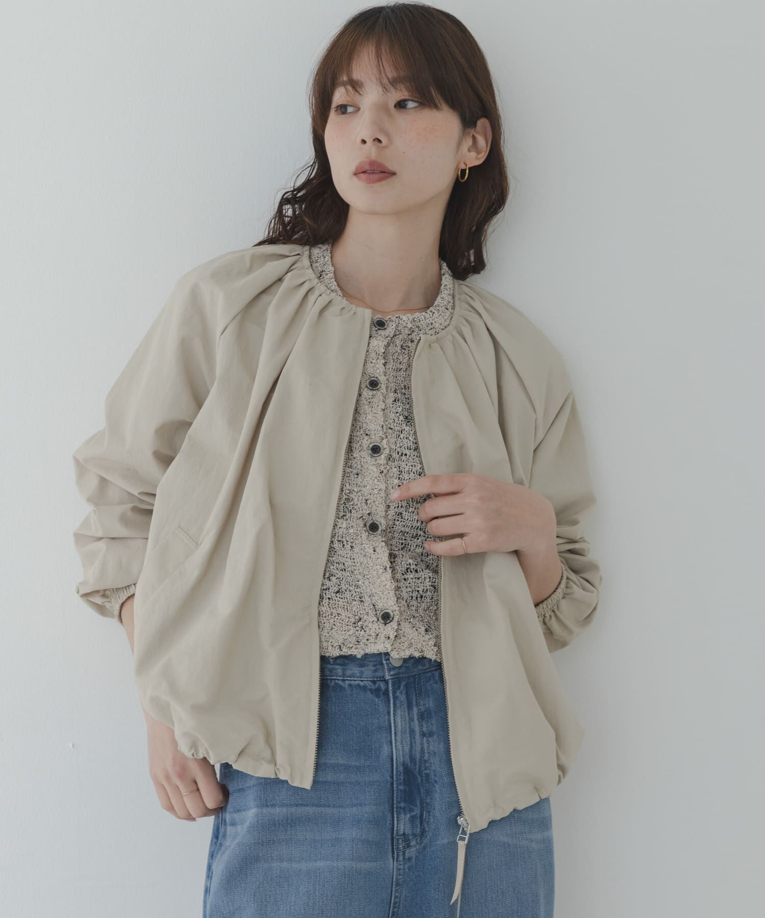 Sonny Label 「『UR TECH』バルーンショートブルゾン」|ブルゾン・スタジャン|