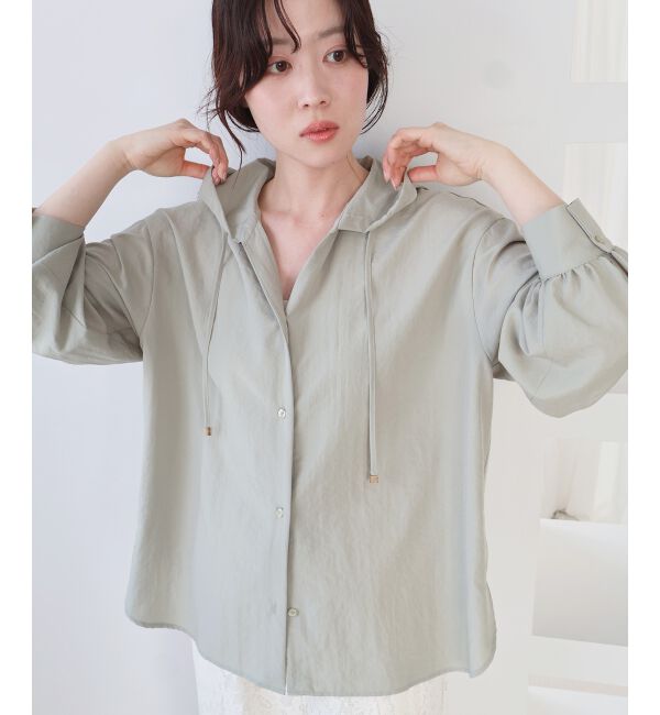  「エアータンブラーフードブラウス」|シャツ・ブラウス|