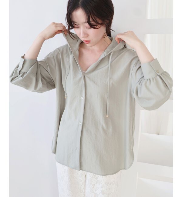  「エアータンブラーフードブラウス」|シャツ・ブラウス|
