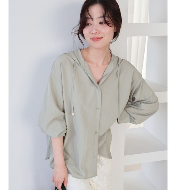  「エアータンブラーフードブラウス」|シャツ・ブラウス|