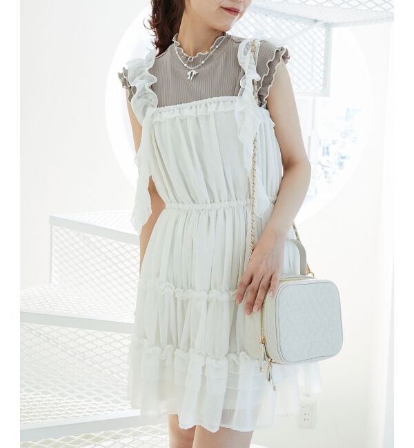  「ギャザーフリルミニワンピ」|ワンピース|