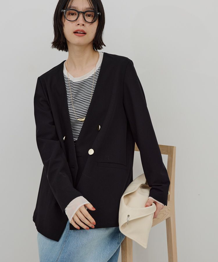 AMERICAN HOLIC「【イージーケア】ノーカラージャケット」|テーラードジャケット|