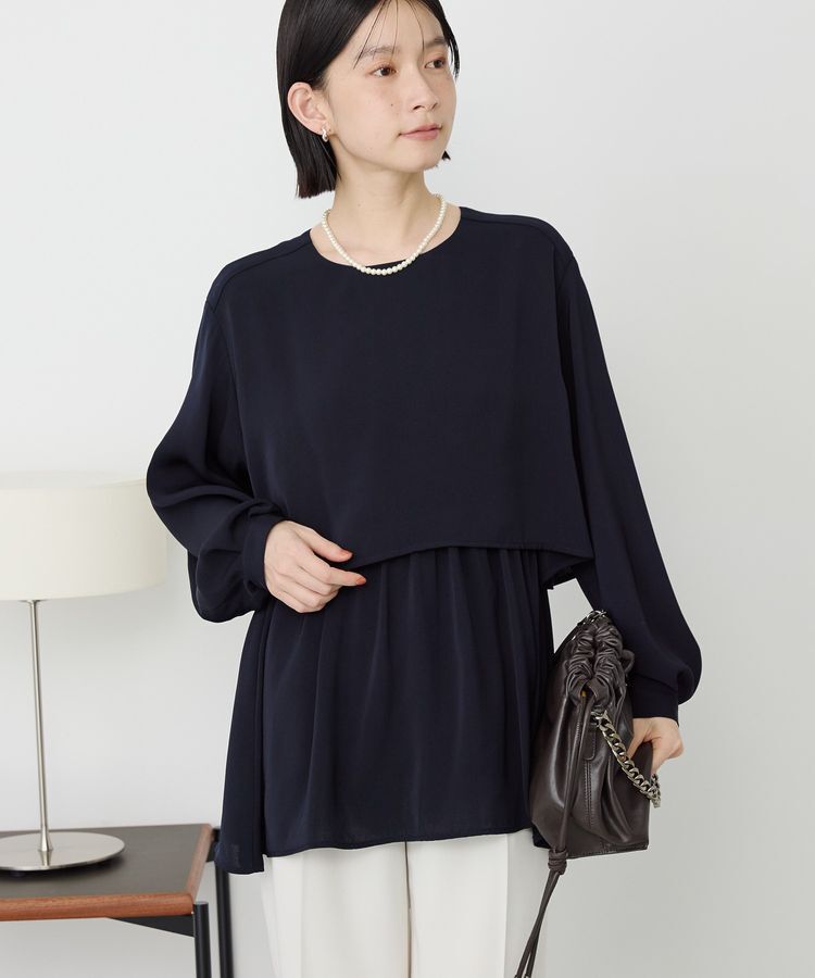 AMERICAN HOLIC「【イージーケア】Wクロスティアードブラウス」|シャツ・ブラウス|