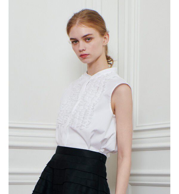 LOULOU WILLOUGHBY「【LOULOU WILLOUGHBY】フロントシアーフリルブラウス」|シャツ・ブラウス|