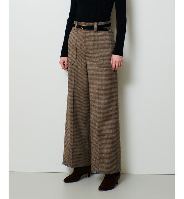 allureville「CHIC TWEEDベイカーパンツ」|スラックス|