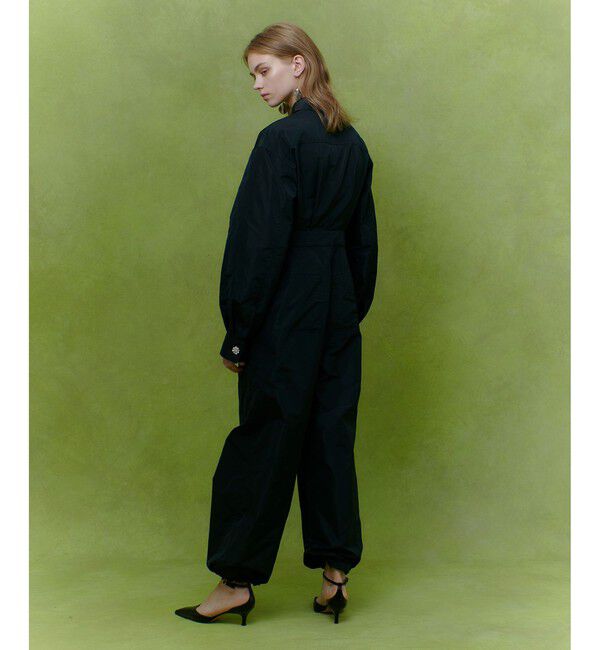 LOULOU WILLOUGHBY「【LOULOU WILLOUGHBY】タフタビジュー釦オールインワン」|オールインワン|