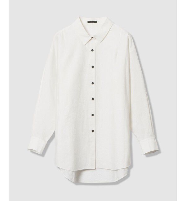 allureville「【ATELIER Line】タイプライターロングシャツ」|シャツ・ブラウス|オフホワイト