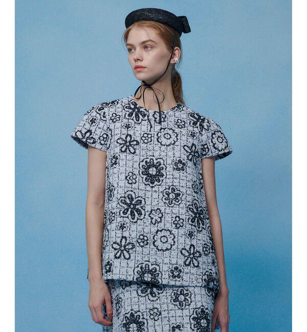 LOULOU WILLOUGHBY「【LOULOU WILLOUGHBY】MALHIA ツイードプルオーバー」|シャツ・ブラウス|