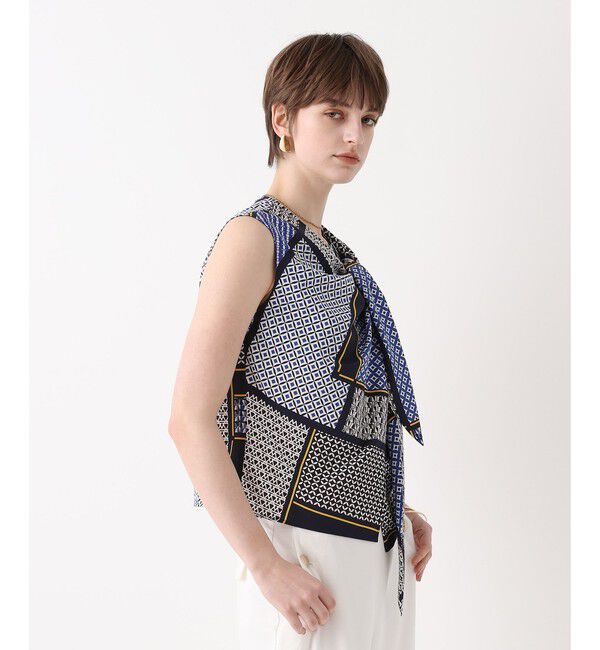 allureville「ジオメトリックプリントパッチブラウス」|シャツ・ブラウス|