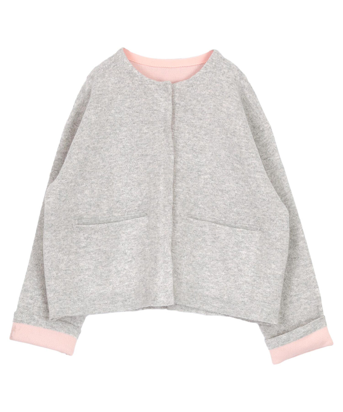 titivate「配色デザインニットコート/カーディガン」|ノーカラーコート|