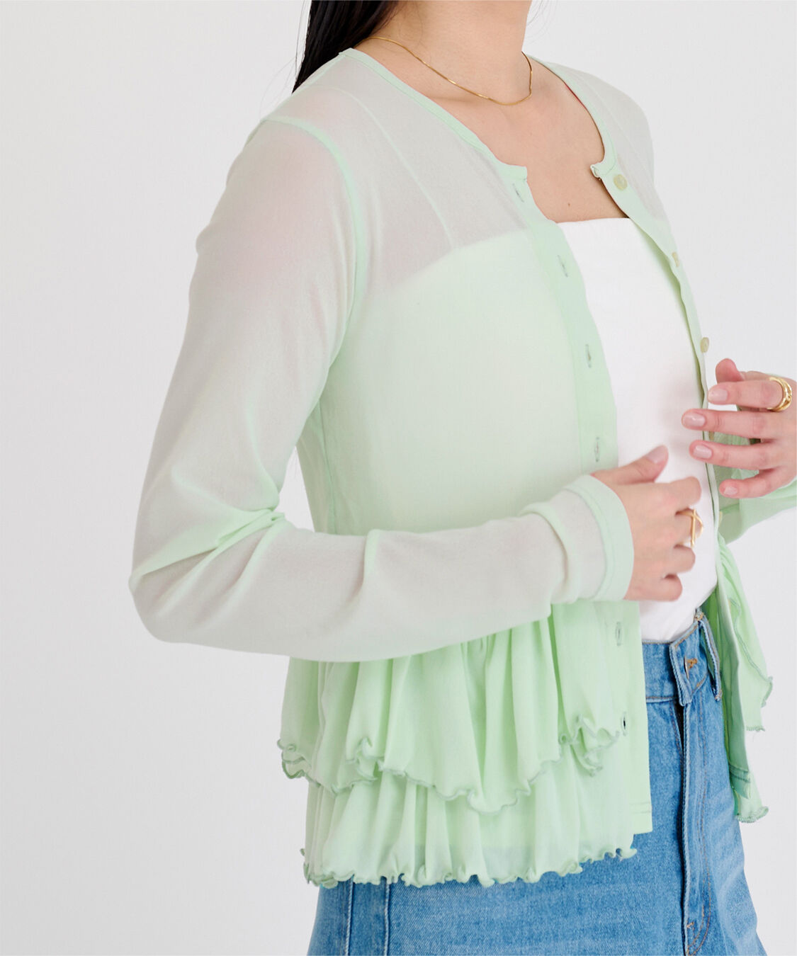 ur's「シアーペプラムカットソー」|Tシャツ・カットソー|