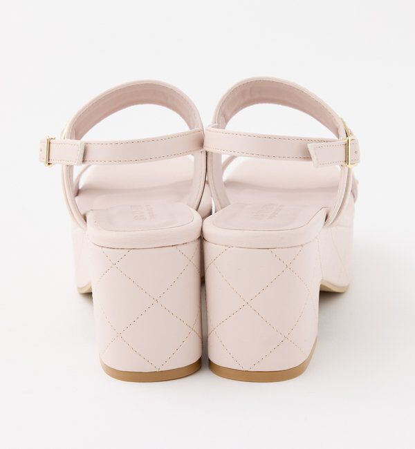  「ビジュー付キルティングソールサンダル」|その他|