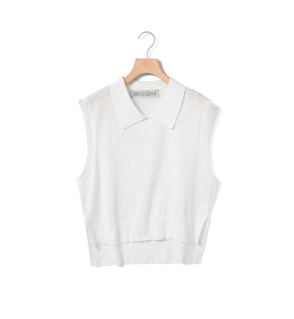 MidiUmi「MidiUmi 襟付きニットベスト」|ベスト・ジレ|