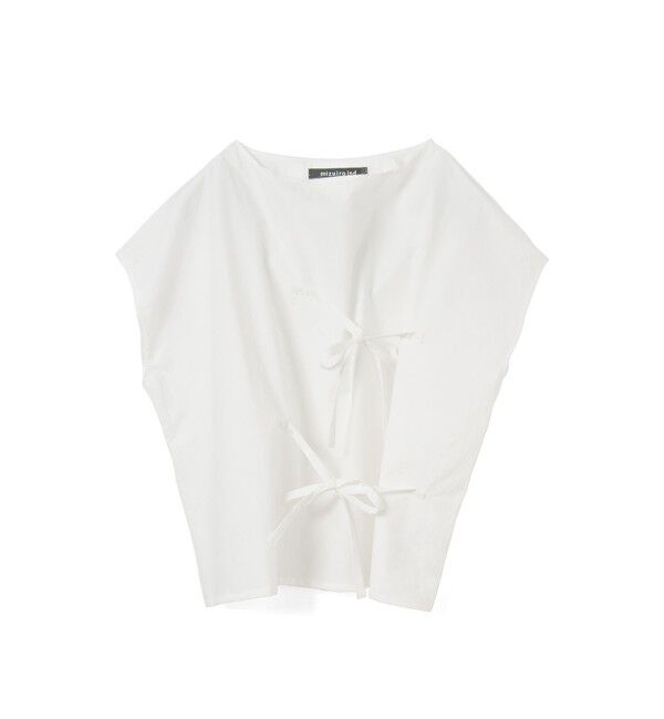 mizuiro ind「mizuiro ind リボンプルオーバー」|Tシャツ・カットソー|オフホワイト