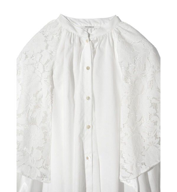 MIDIUMISOLID「MIDIUMISOLID for Ladies レースフレアブラウス」|シャツ・ブラウス|