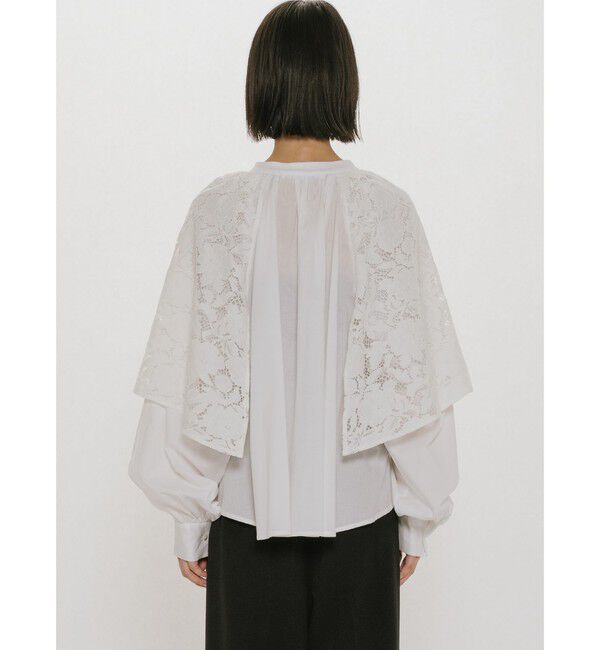 MIDIUMISOLID「MIDIUMISOLID for Ladies レースフレアブラウス」|シャツ・ブラウス|