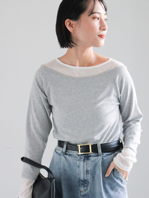 Te chichi「レイヤードテレコトップス」|Tシャツ・カットソー|