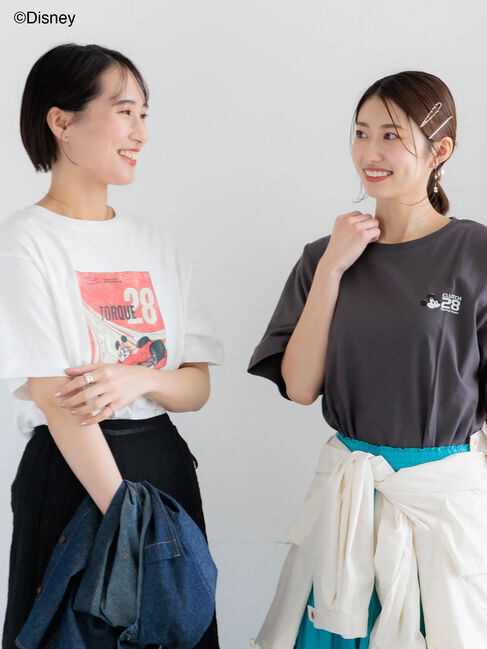 Te chichi「【Disney】MICKEY/ロゴプリントTシャツ」|Tシャツ・カットソー|