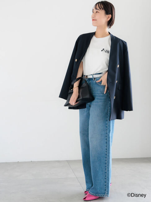 Te chichi「【Disney】MICKEY/ロゴプリントTシャツ」|Tシャツ・カットソー|