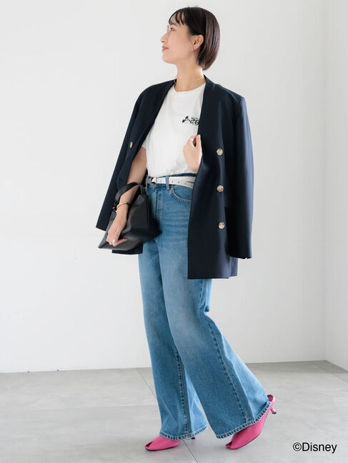 Te chichi「【Disney】MICKEY/ロゴプリントTシャツ」|Tシャツ・カットソー|