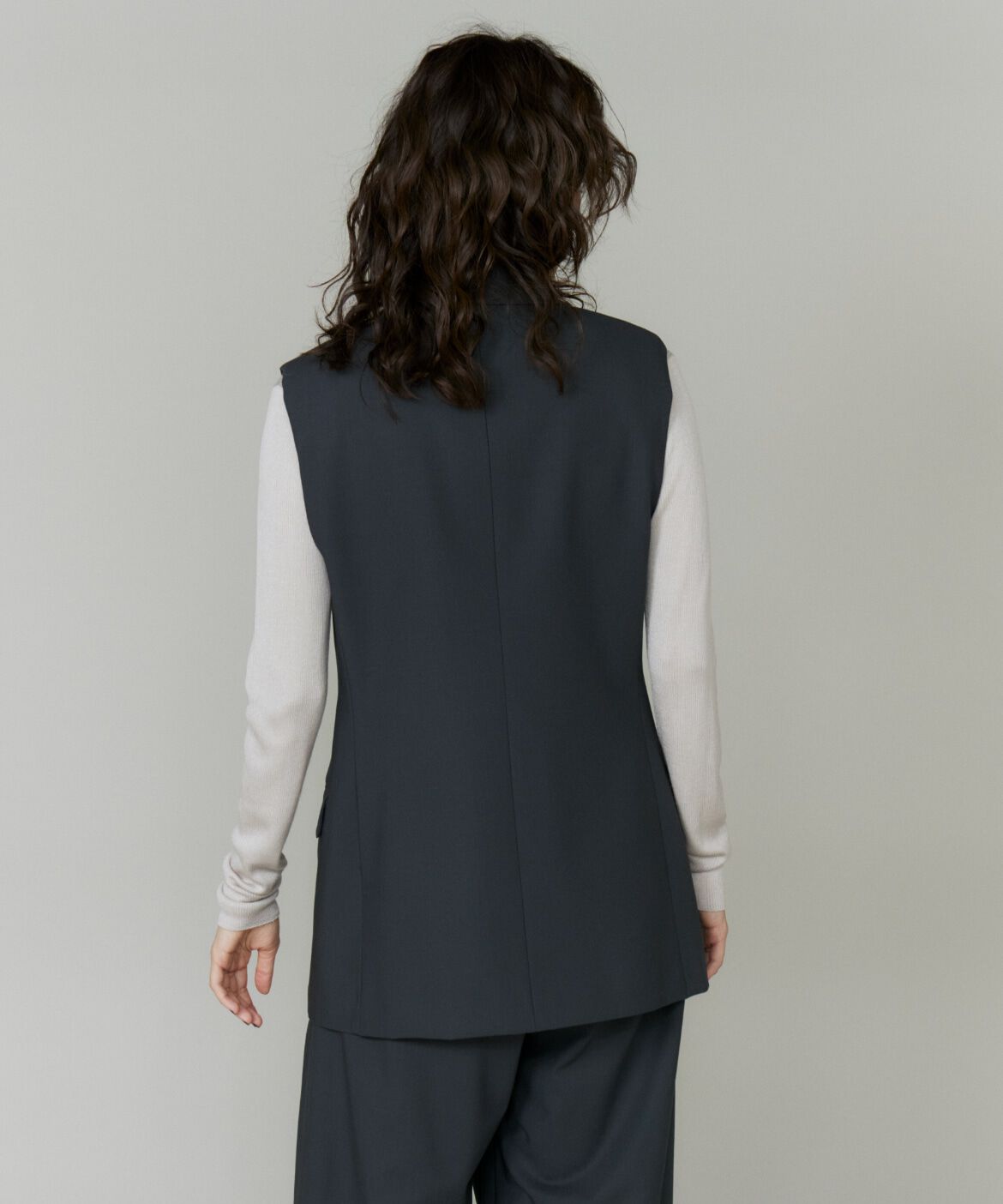 la veille by SUPERIOR CLOSET「《大きいサイズ》ダブルブレストジレ」|ダウンベスト・ベスト|