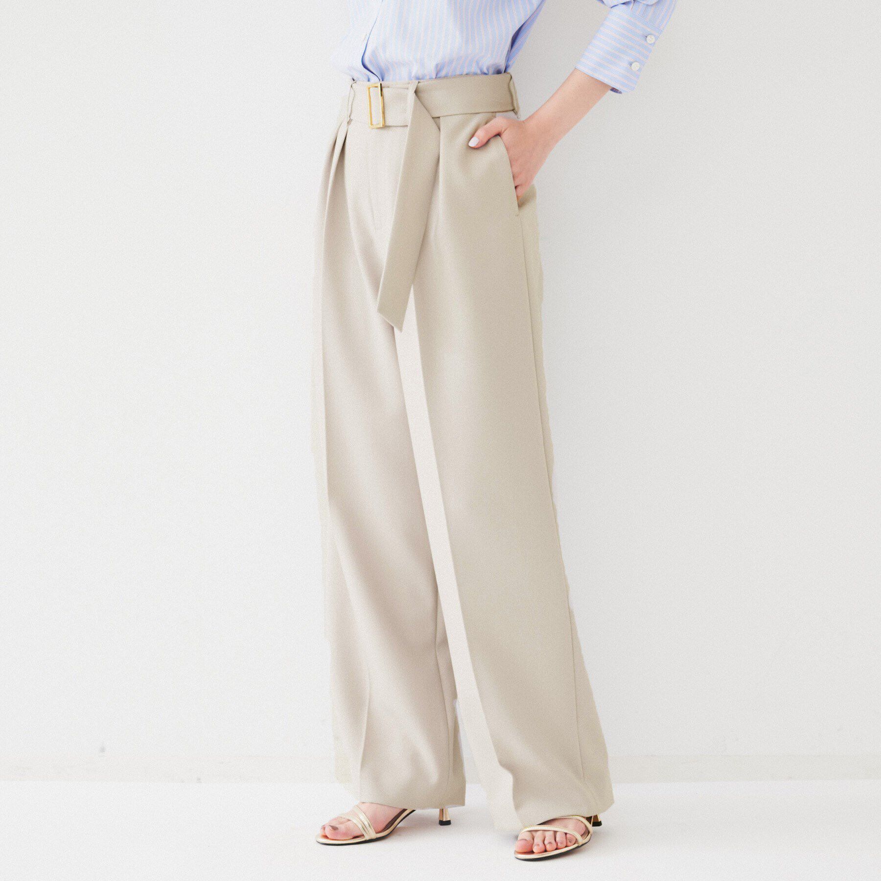 UNTITLED「ベルト付き2タックパンツ」|その他|