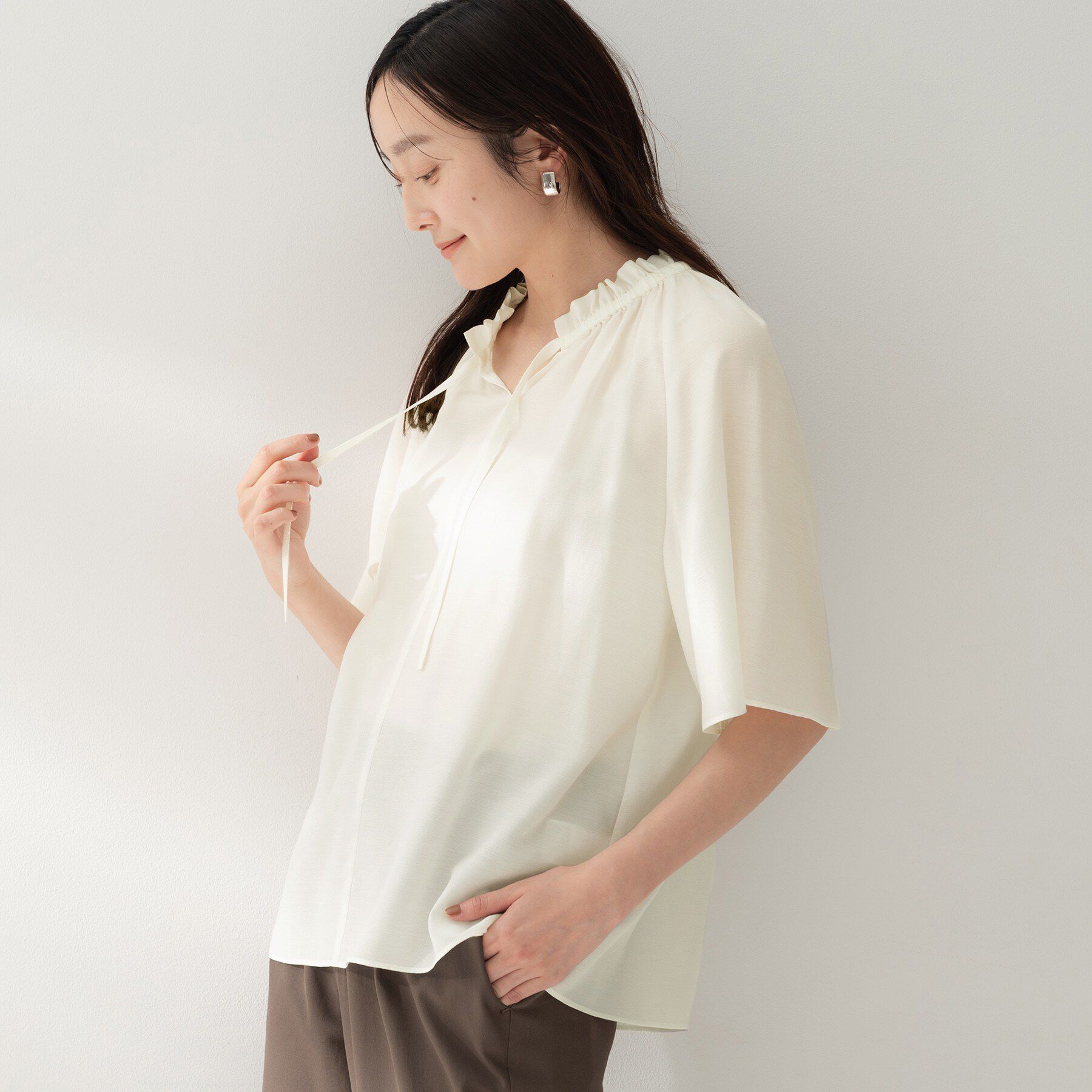 UNTITLED「シルキーシフォンブラウス」|シャツ・ブラウス|