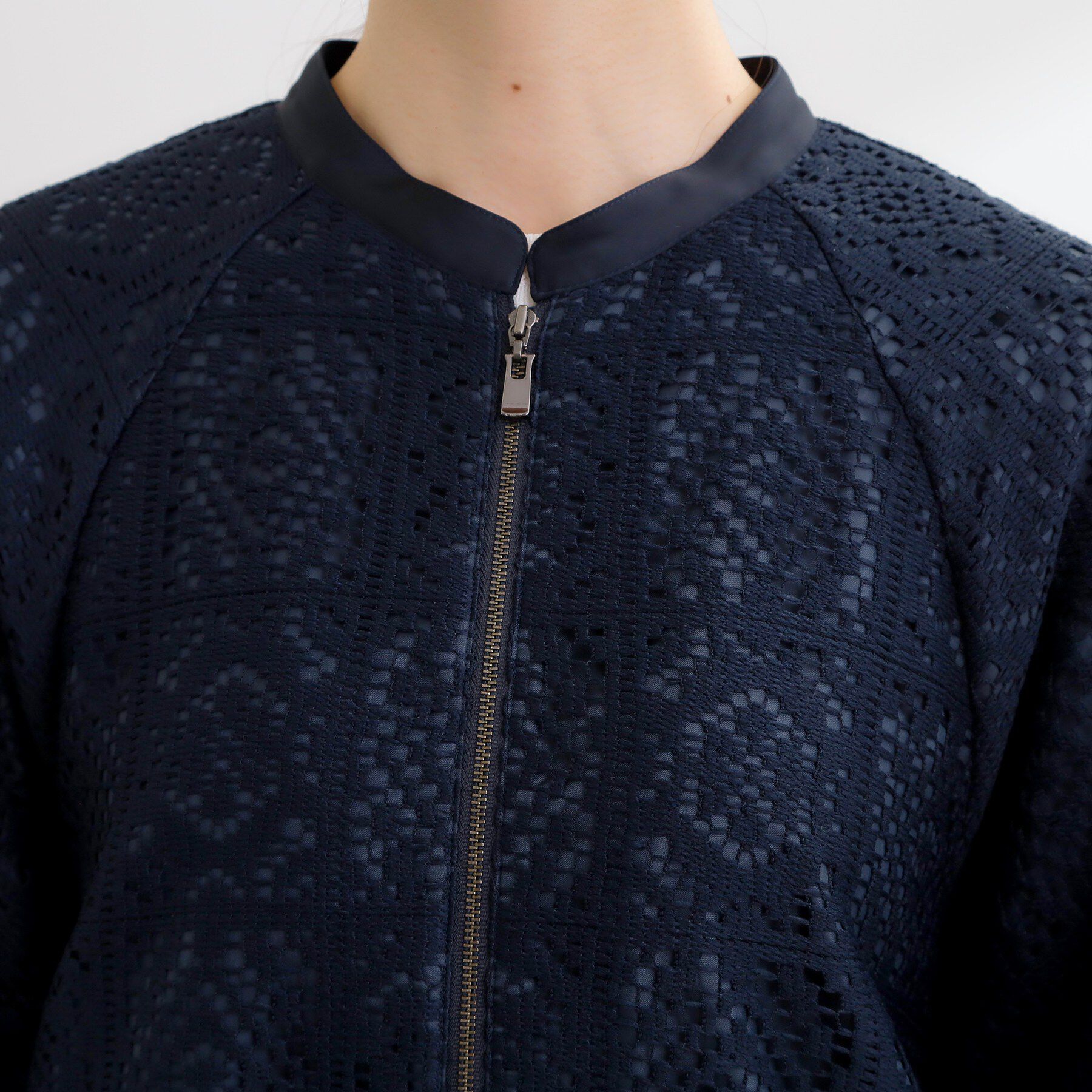 Reflect「【セットアップ可】ジップアップレースショートブルゾン」|ブルゾン・スタジャン|