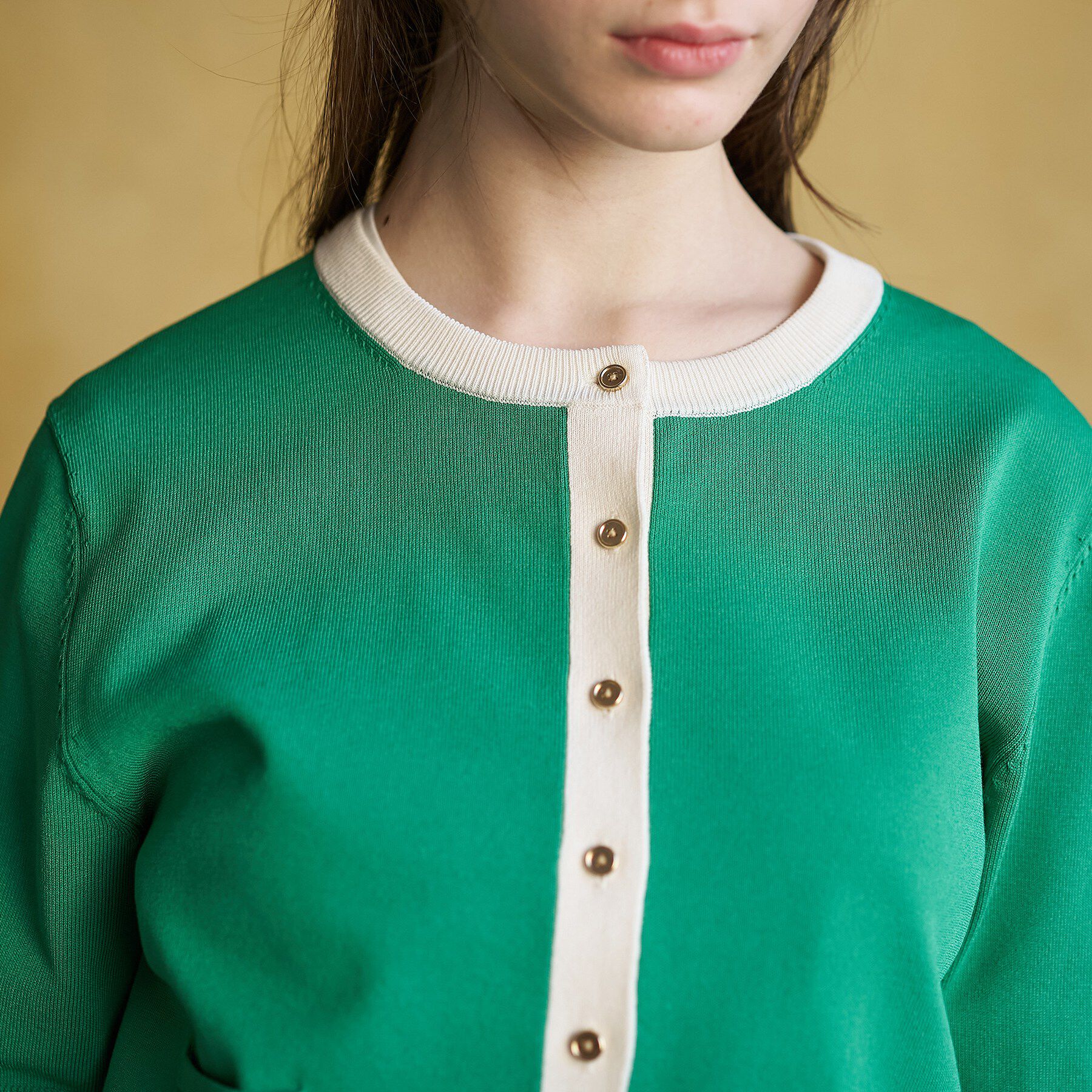 DRESSTERIOR「【大人MUSE5月号掲載/UVカット/ウォッシャブル】クールタッチ コンビ カーディガン」|カーディガン|