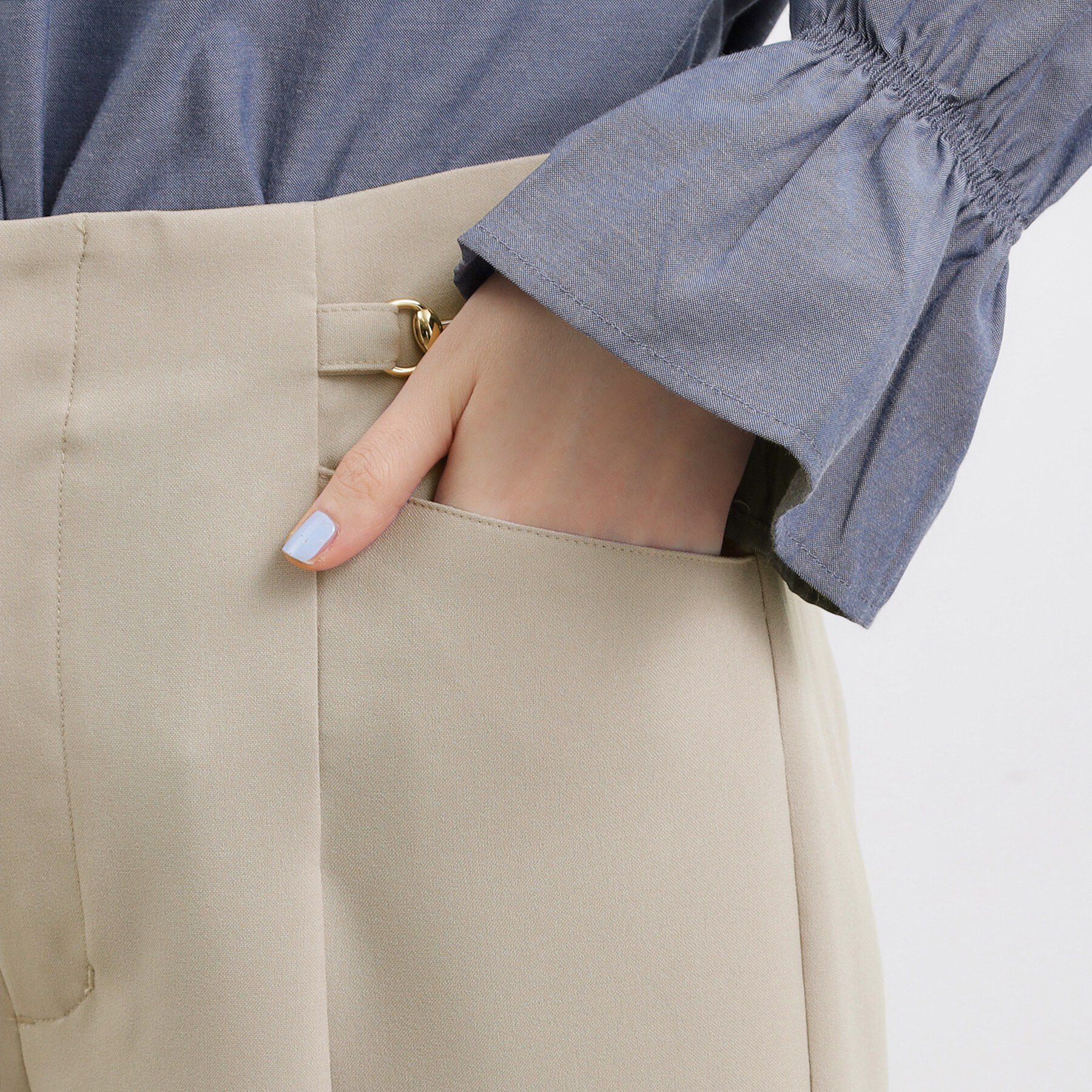 grove「シンプルを品よく格上げ　サイドビットワイドパンツ」|その他|