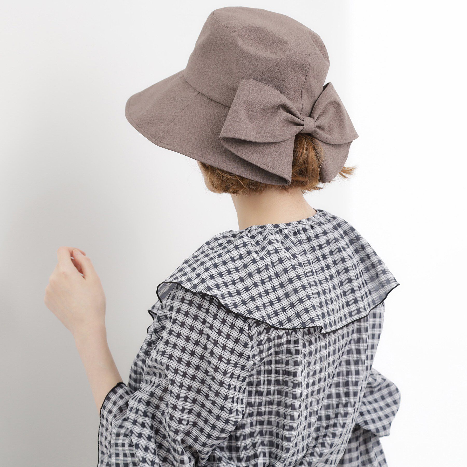 grove「ワイドブリムリボンハット【UVカット・接触冷感・ウォッシャブル】」|ハット|