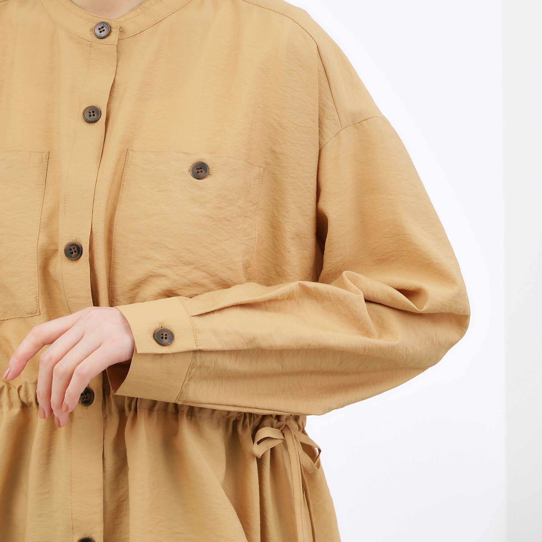 grove「【貴島明日香さん着用/体型カバー】洗えるシアーサファリシャツジャケット」|シャツ・ブラウス|