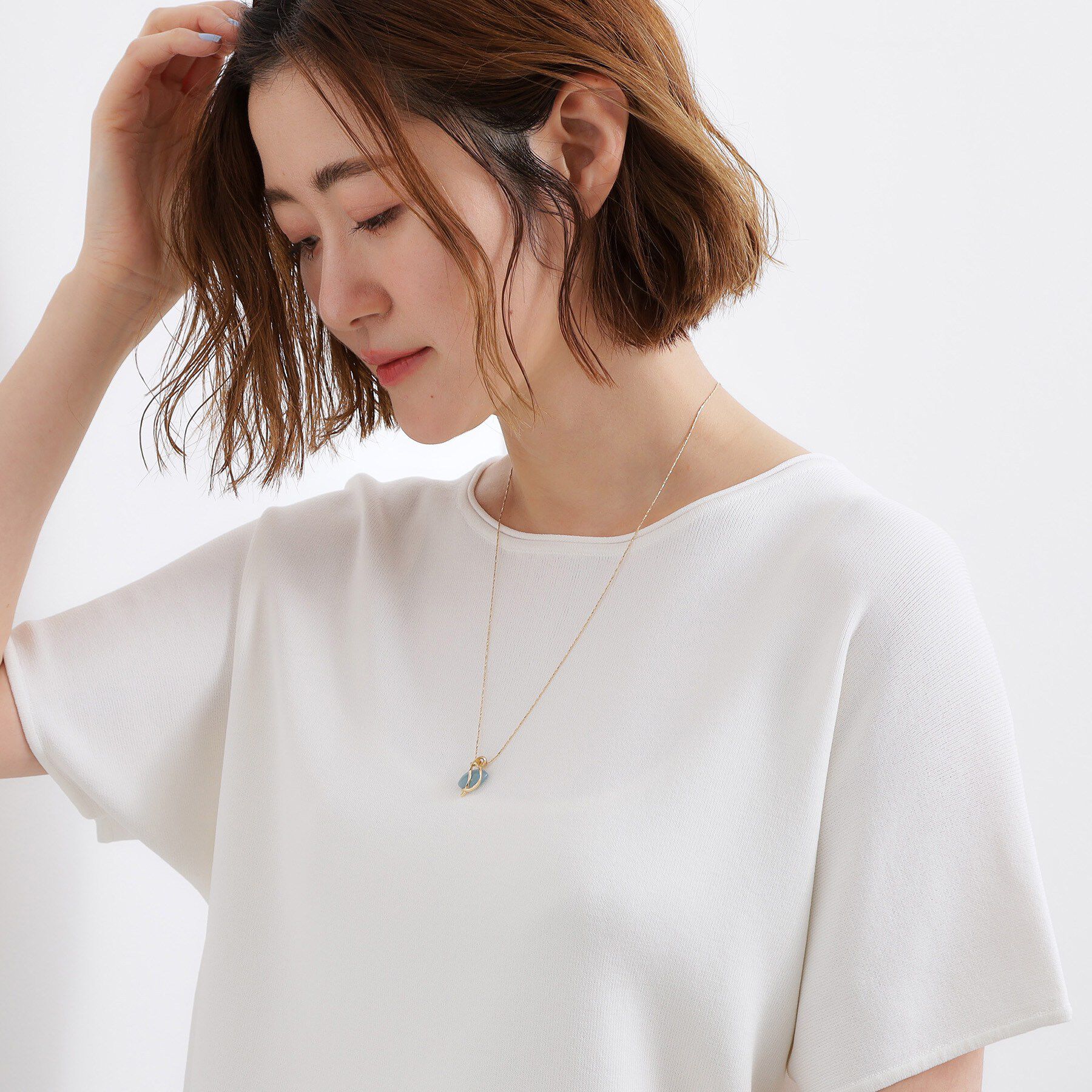 grove「メタルカラーアクリルワントップ」|ネックレス|