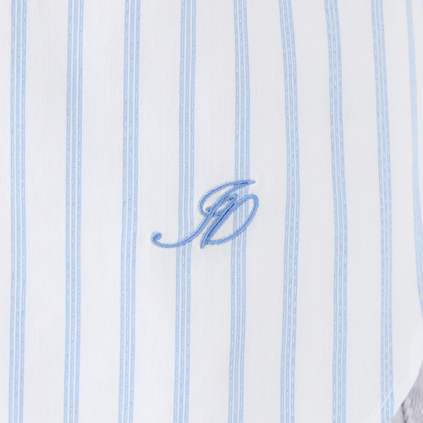 INDIVI「【2WAY／洗える】ラメストライプ コットン混シャツ」|シャツ・ブラウス|