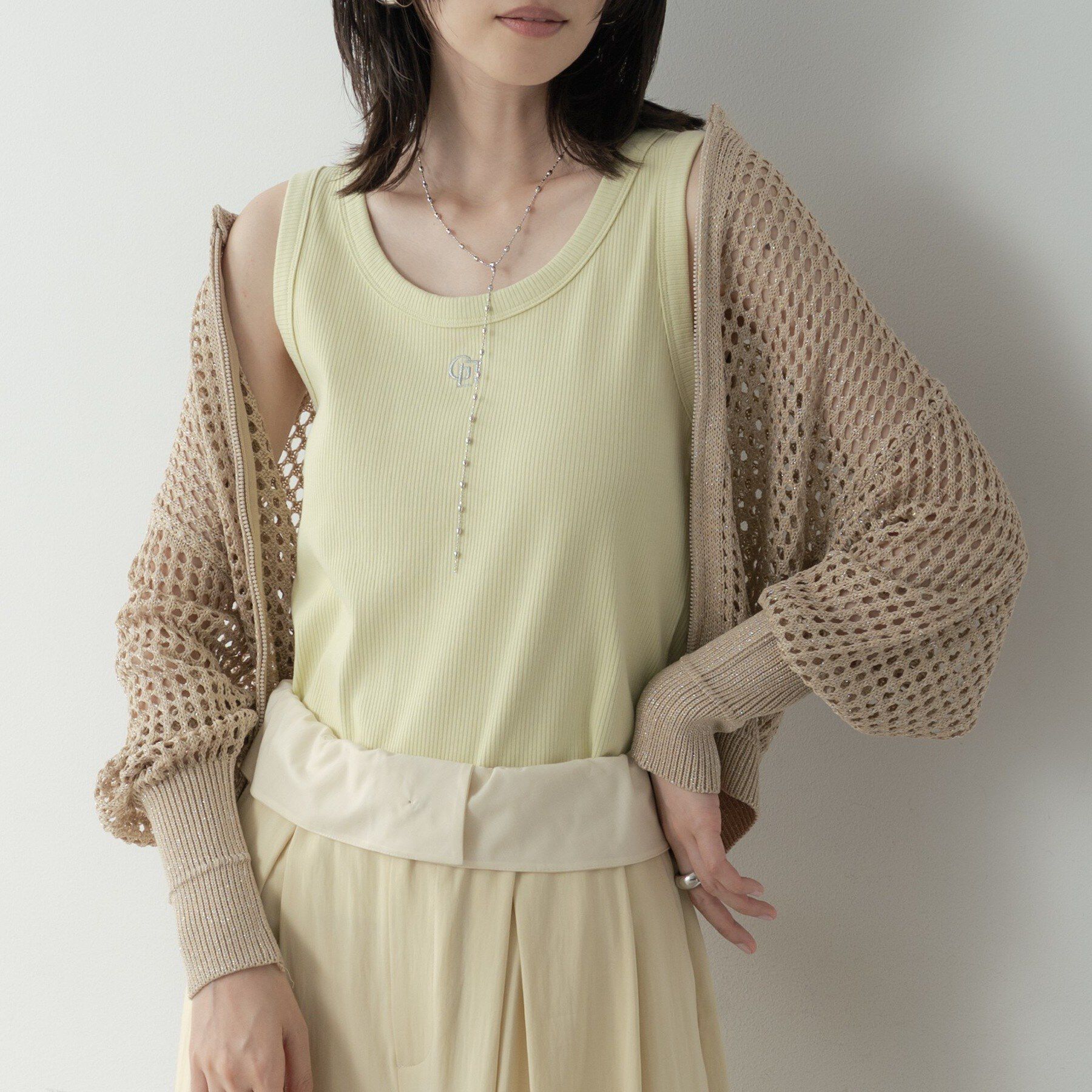 GALLEST「クルーネックメッシュカーディガン」|カーディガン|ベージュ(052)