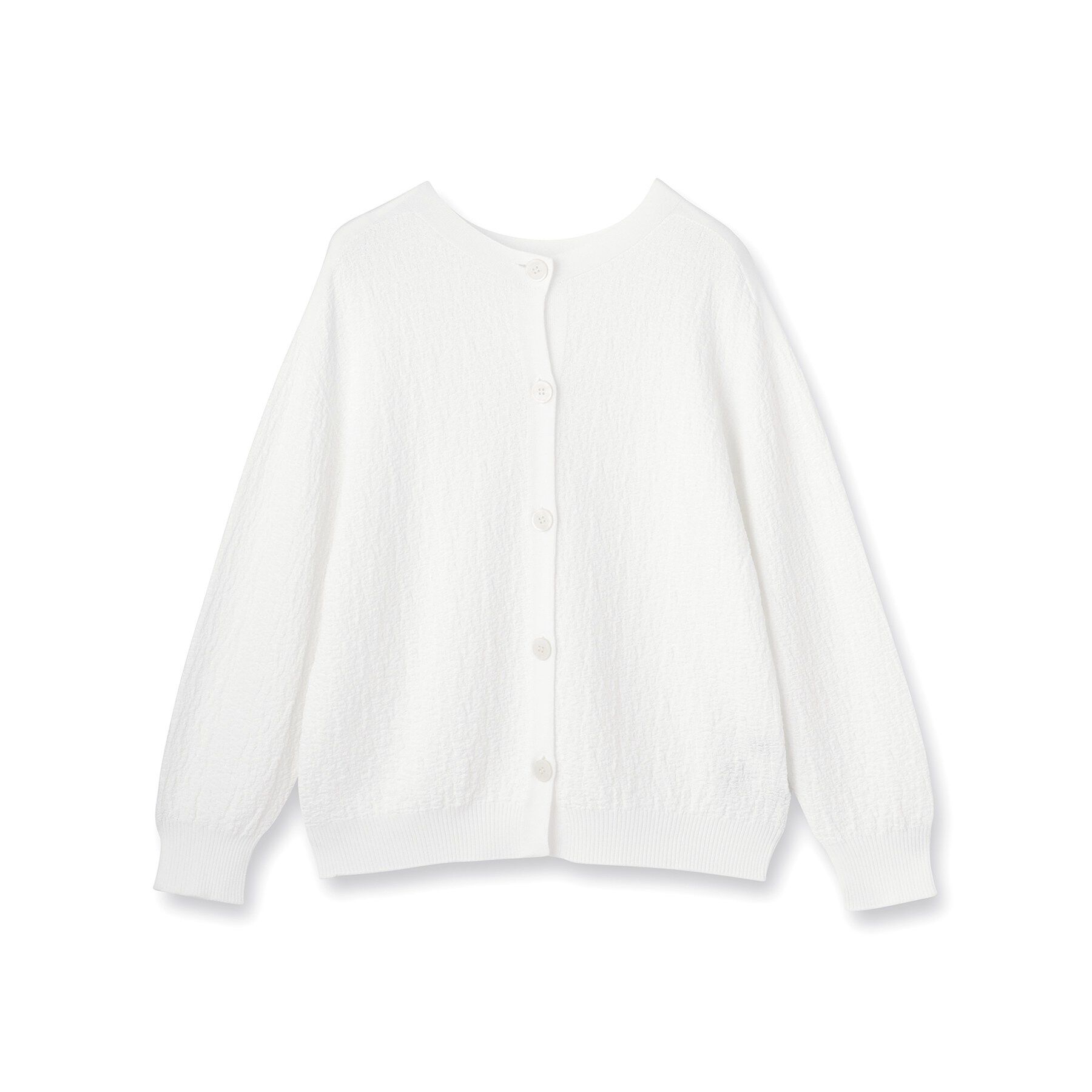 INDIVI「【前後2WAY／洗える】凹凸編地カーディガンニット」|カーディガン|